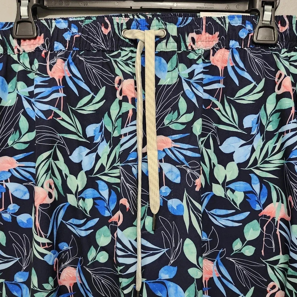 Sonoma men's swim trunk size XXL novelty prints flamingo new with tags - Picture 2 of 7